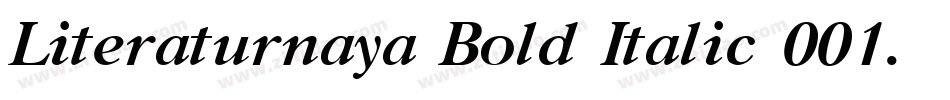 Literaturnaya Bold Italic 001.001字体转换